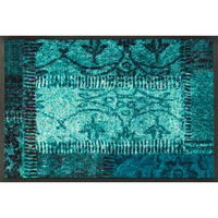 DVEŘNÍ ROHOŽKA, 40/60 cm, tyrkysová, antracitová - antracitová/tyrkysová, Konvenční, textil/plast (40/60cm) - Esposa