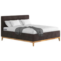 POLSTERBETT 160/200 cm,  in Dunkelbraun, Lattenrost, Bettkasten, Matratzen, H3 + H4 = fest + sehr fest  - Eichefarben/Anthrazit, MODERN, Holz/Holzwerkstoff (160/200cm) - MID.YOU