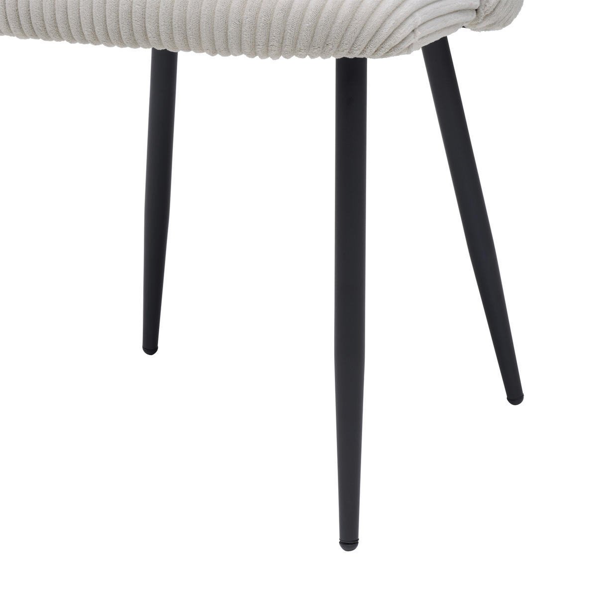 STUHL   Cord  - Hellgrau/Schwarz, Basics, Textil/Metall (52/82/58cm) - Livetastic