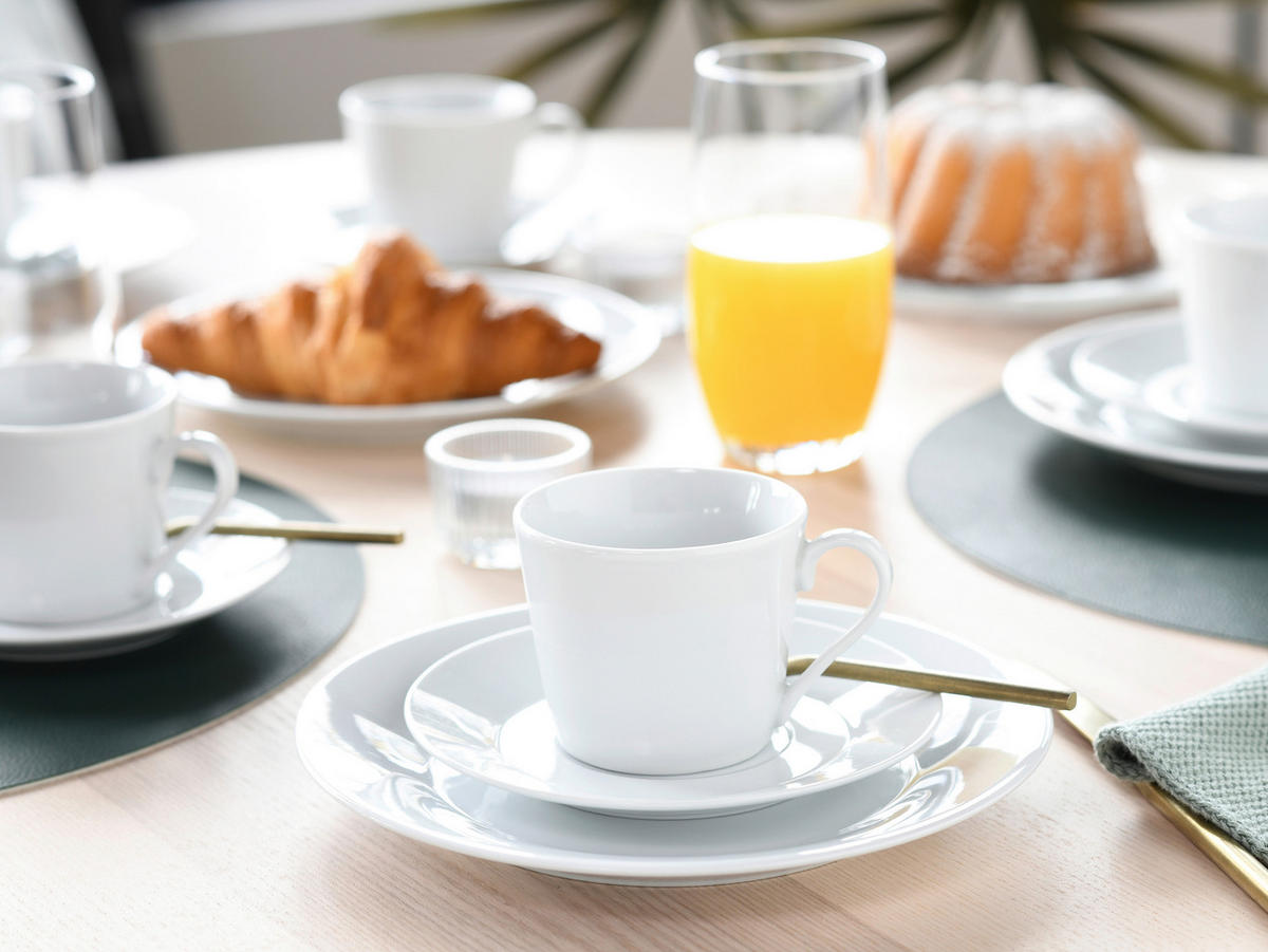 KAFFEESERVICE Weiß Base Weiß 18-teilig  - Weiß, Basics, Keramik - Creatable