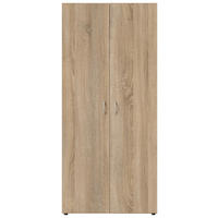 ORMAR SA KLASIČNIM VRATIMA boja hrasta  81/176/50,8 cm  - boja aluminijuma/boja hrasta, Osnovno, pločasti materijal/plastika (81/176/50,8cm) - Xora