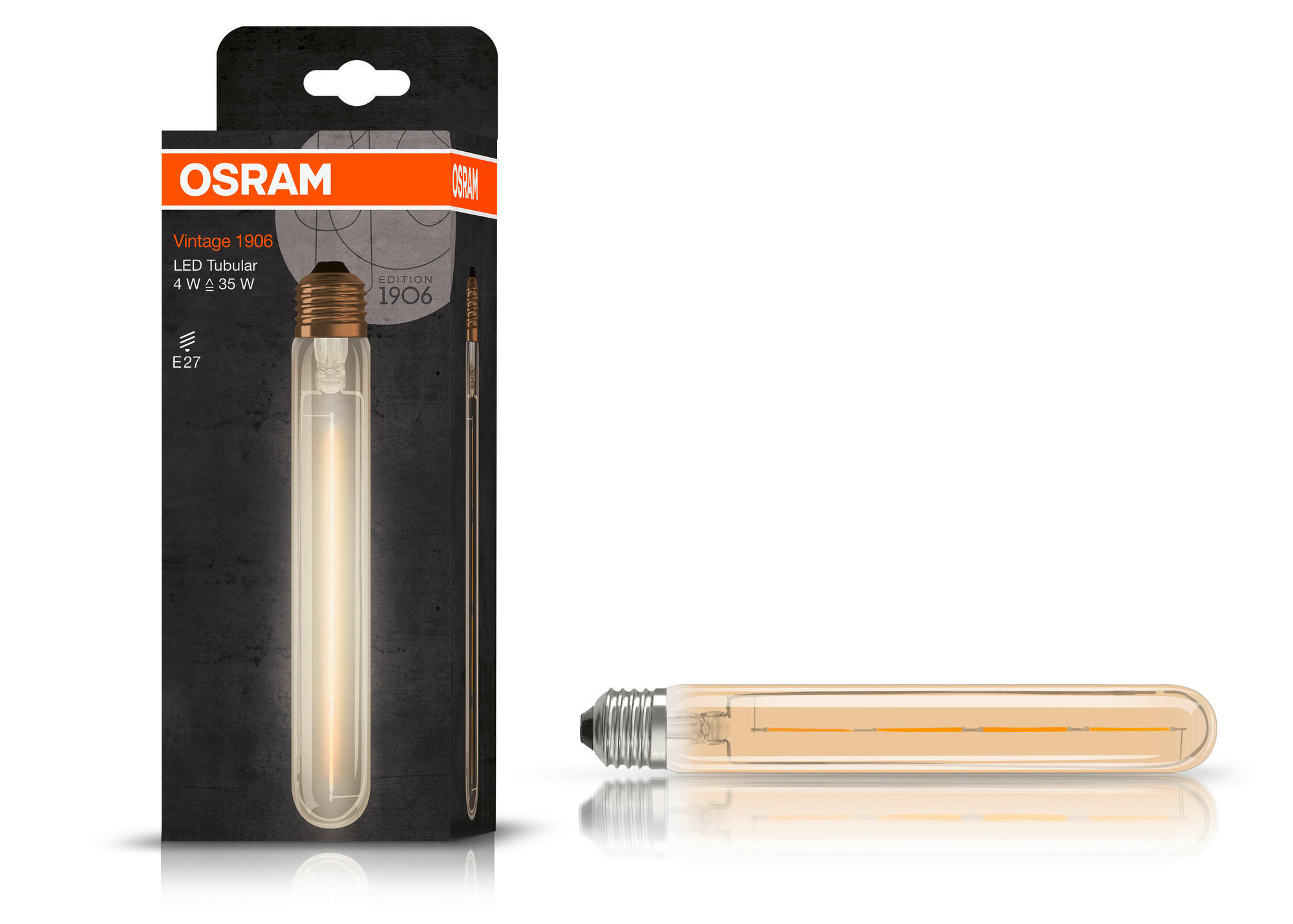 LED-LEUCHTMITTEL Vintage1906 E27  - Braun, Basics, Glas (3,2/18,5cm) - Osram