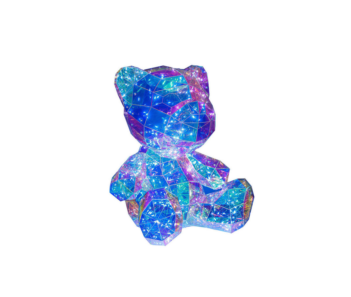 LED-DEKOLEUCHTE Bär 19/20/25 cm   - Transparent/Perlmutt, Design, Kunststoff (19/20/25cm) - Novel