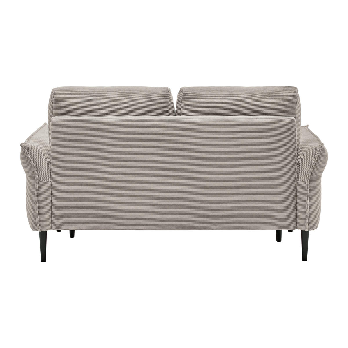 2-SITZER-SOFA Cord Taupe  - Taupe/Schwarz, Modern, Holz/Textil (150/85/92cm) - MID.YOU