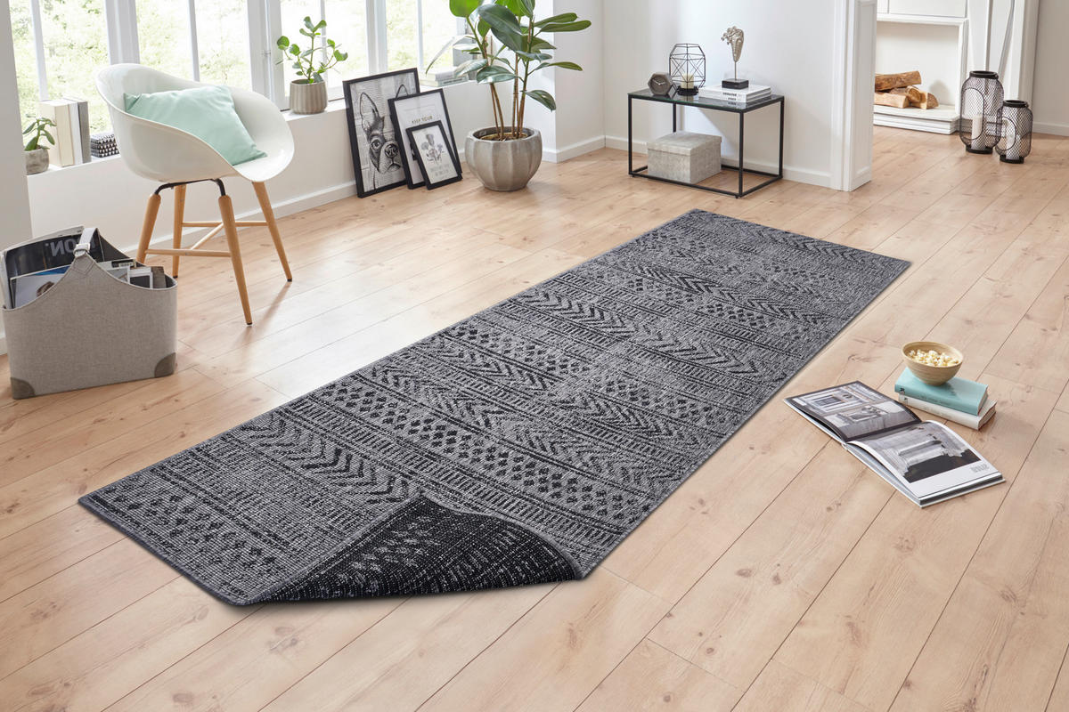 LÄUFER 80/350 cm Twin Supreme  - Schwarz/Grau, Design, Kunststoff (80/350cm)