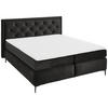BOXSPRINGBETT 180/200 cm  in Dunkelgrau  - Dunkelgrau/Schwarz, Konventionell, Textil/Metall (180/200cm) - Boxxx