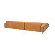 ECKSOFA  in Echtleder Hellbraun  225/355 cm  - Hellbraun/Anthrazit, Design, Leder/Metall (225/355cm) - Johann Jakob