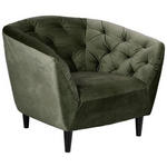 CHESTERFIELD-SESSEL - Dunkelgrün/Schwarz, Trend, Holz/Textil (97/79/83cm) - Ambia Home