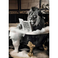 Tablou Pe Sticlă 80/120 cm  - alb/auriu, Basics, plastic/sticlă (80/120cm) - Monee