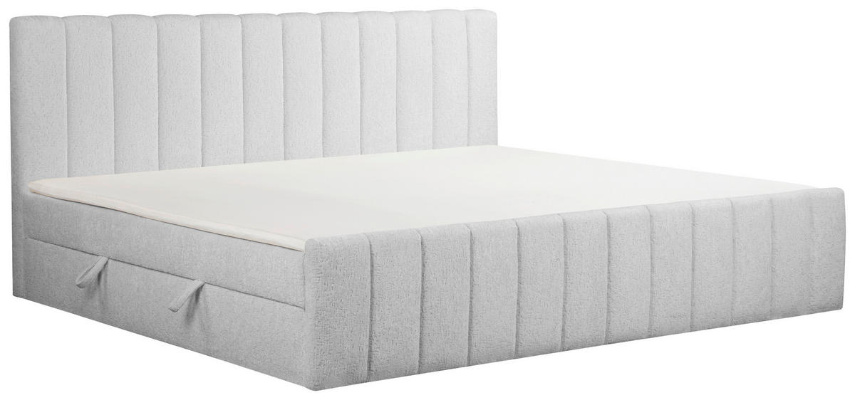 FAMILIENBETT 240/200 cm, Silberfarben  - Silberfarben/Schwarz, Basics, Kunststoff/Textil (240/200cm) - Chameo