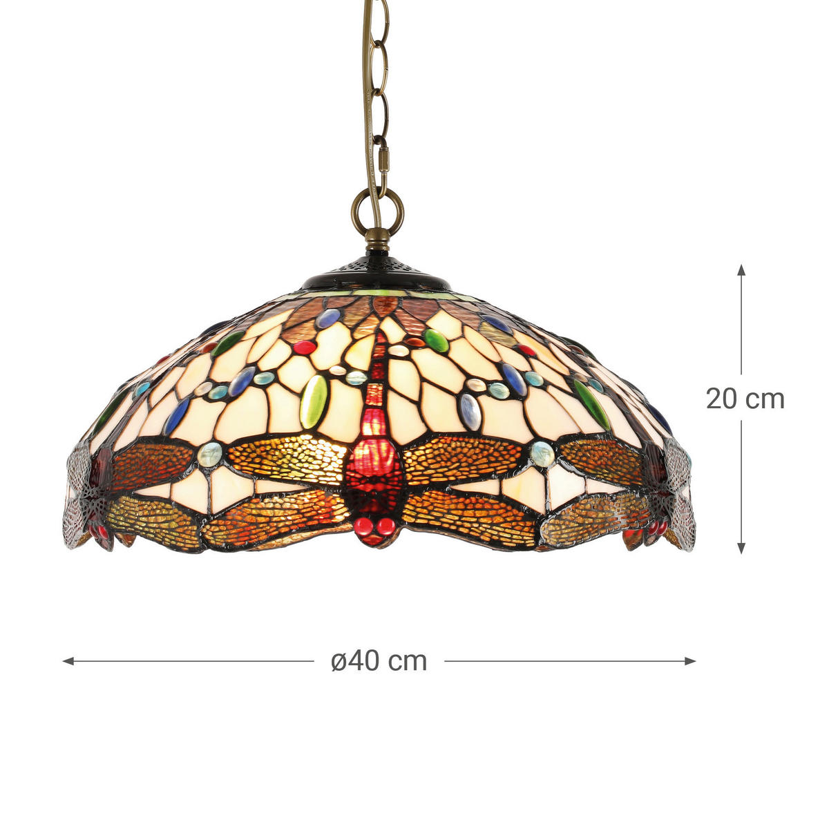 FÜGGŐLÁMPA  - többszínű, Basics, Üveg (40/20/40cm)