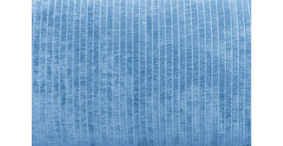 BIGSOFA Flachgewebe Blau - Chromfarben/Blau, KONVENTIONELL, Textil/Metall (256/68/122cm) - Carryhome