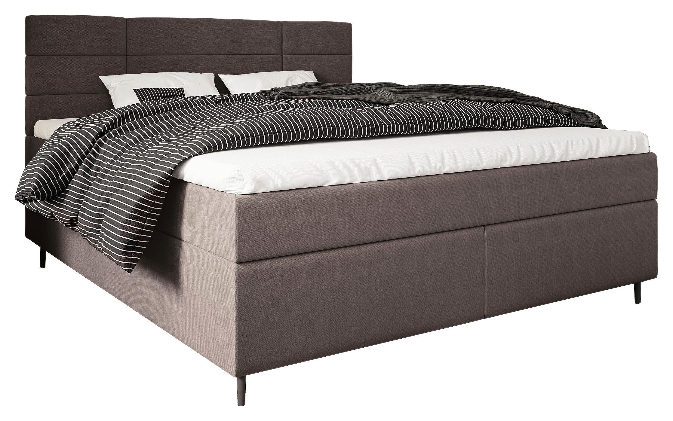 BOXBETT 180/200 cm  in Dunkelbraun  - Birkefarben/Dunkelbraun, KONVENTIONELL, Holz/Textil (180/200cm) - Boxxx