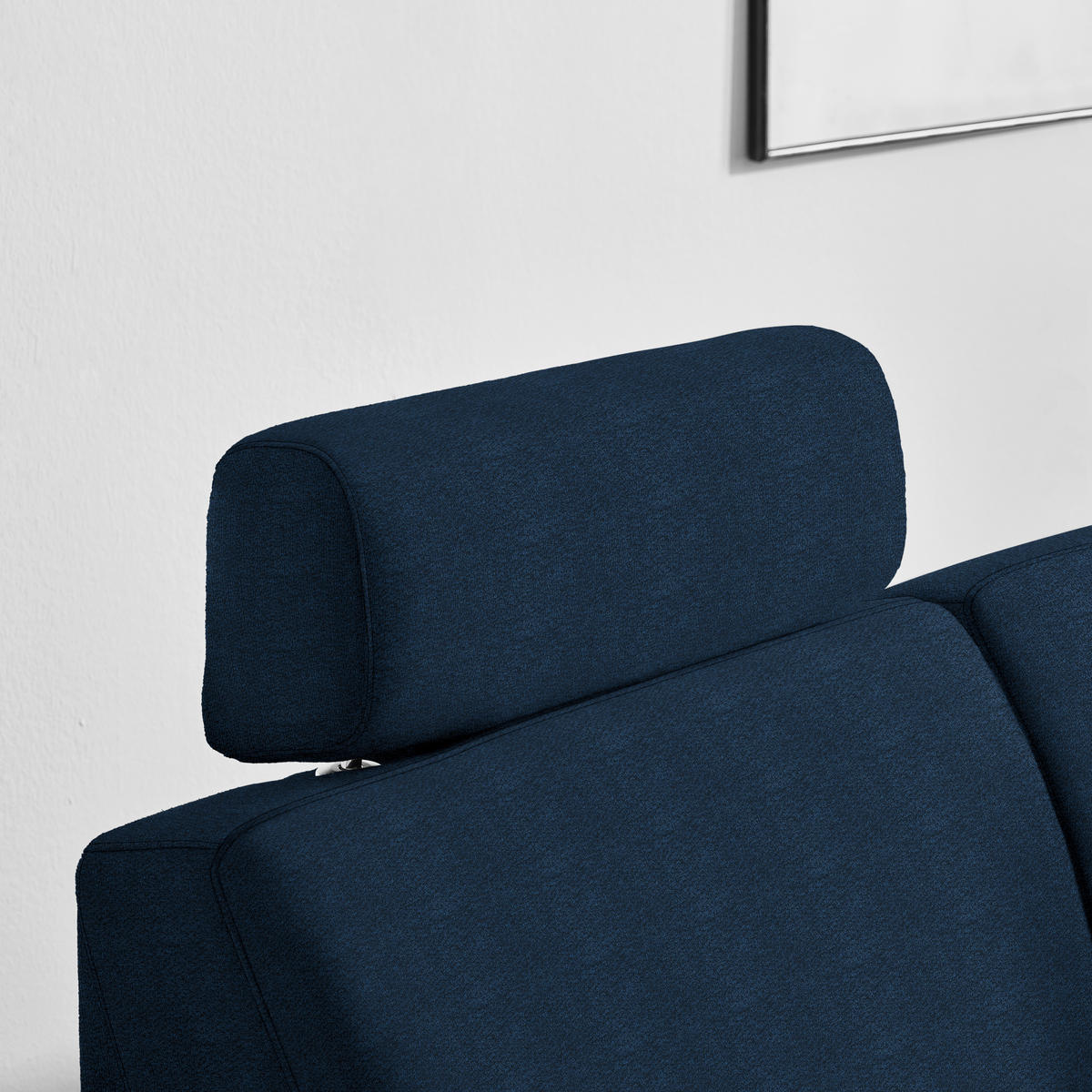 ECKSOFA in Webstoff Dunkelblau  - Schwarz/Dunkelblau, Konventionell, Kunststoff/Textil (224/165cm) - Xora