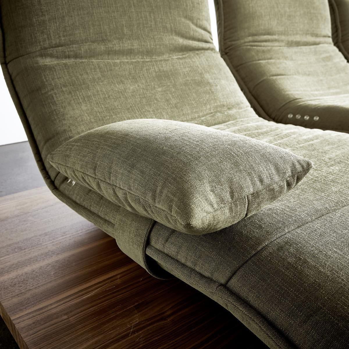 ECKSOFA in Flachgewebe Grün  - Schwarz/Grün, Natur, Holz/Textil (162/320cm) - Koinor