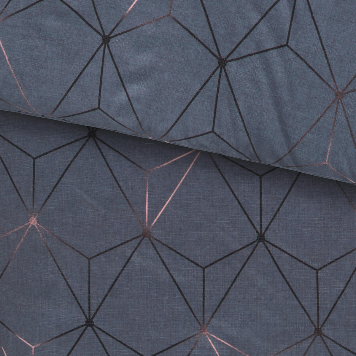 BETTWÄSCHE 3-teilig KIAN Satin 140/200 cm  - Graphitfarben, Design, Textil (140/200cm) - Estella