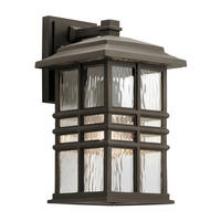 VONKAJŠIE NÁSTENNÉ SVIETIDLO, 20,3/22,8/35,9 cm - bronzová, Konventionell, sklo (20,3/22,8/35,9cm) - Elstead Lighting