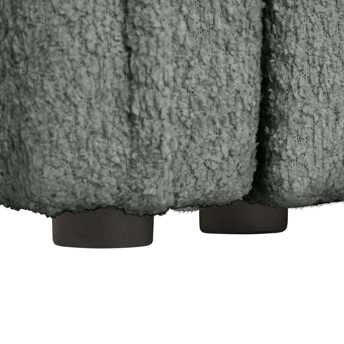 ECKSOFA in Chenille Grau  - Schwarz/Grau, Konventionell, Kunststoff/Textil (233/193cm) - Carryhome