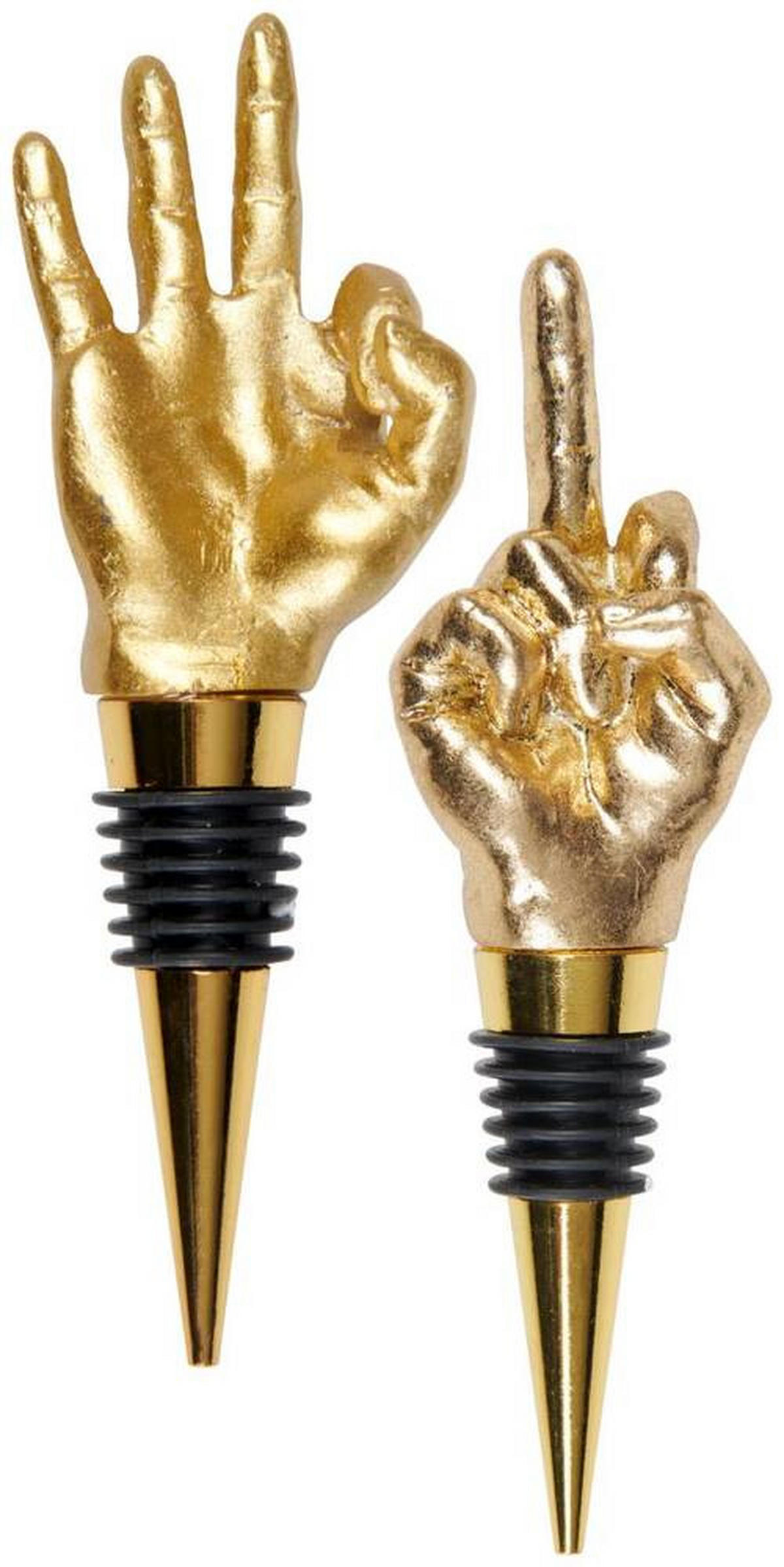 FLASCHENVERSCHLUSS - Goldfarben, Basics, Kunststoff (13,5/4,5/3,5cm)