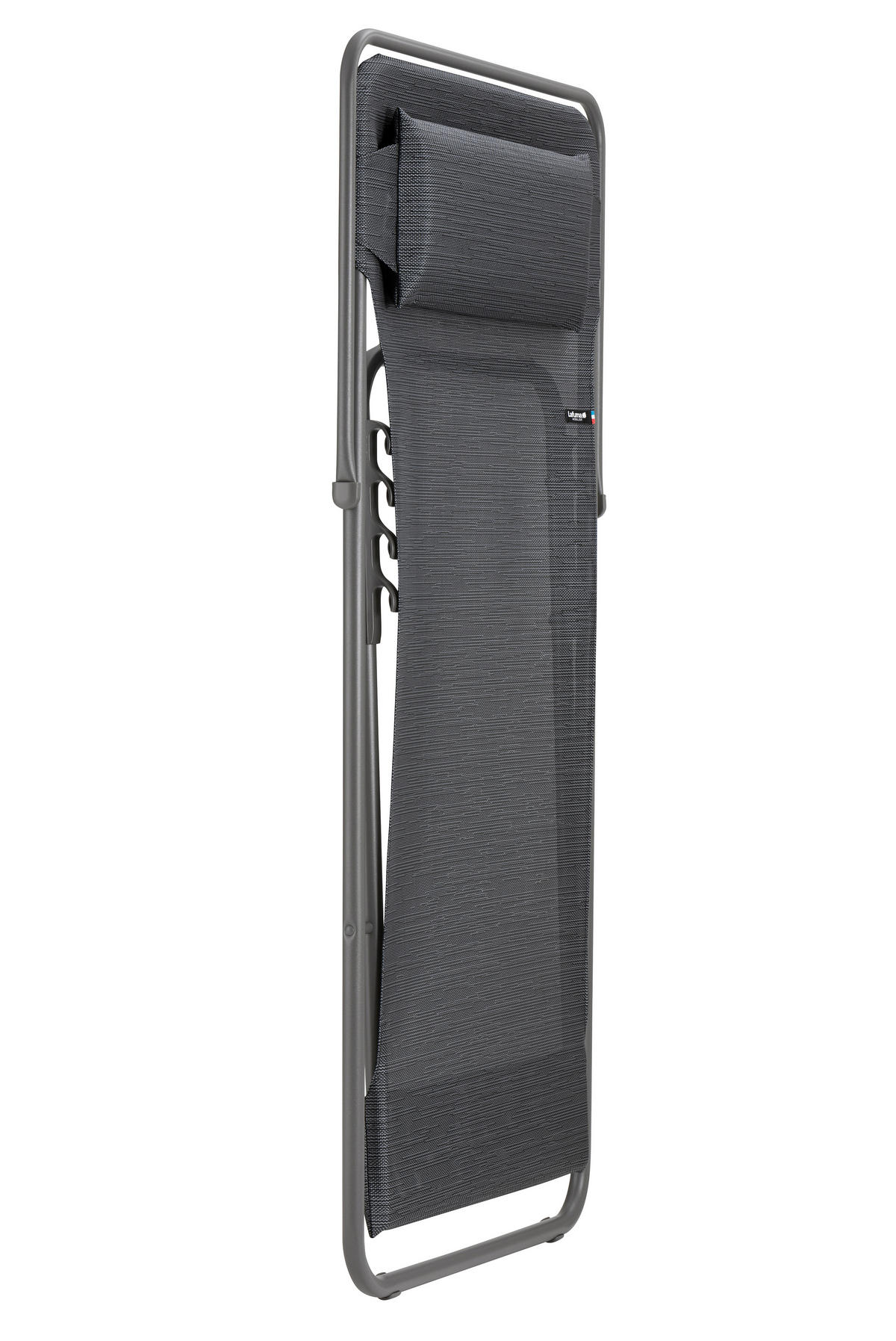 STRANDSTUHL Stahl Dunkelgrau, Titanfarben  - Dunkelgrau/Titanfarben, Basics, Kunststoff/Metall (62/77-83/94-96cm) - Lafuma Mobilier
