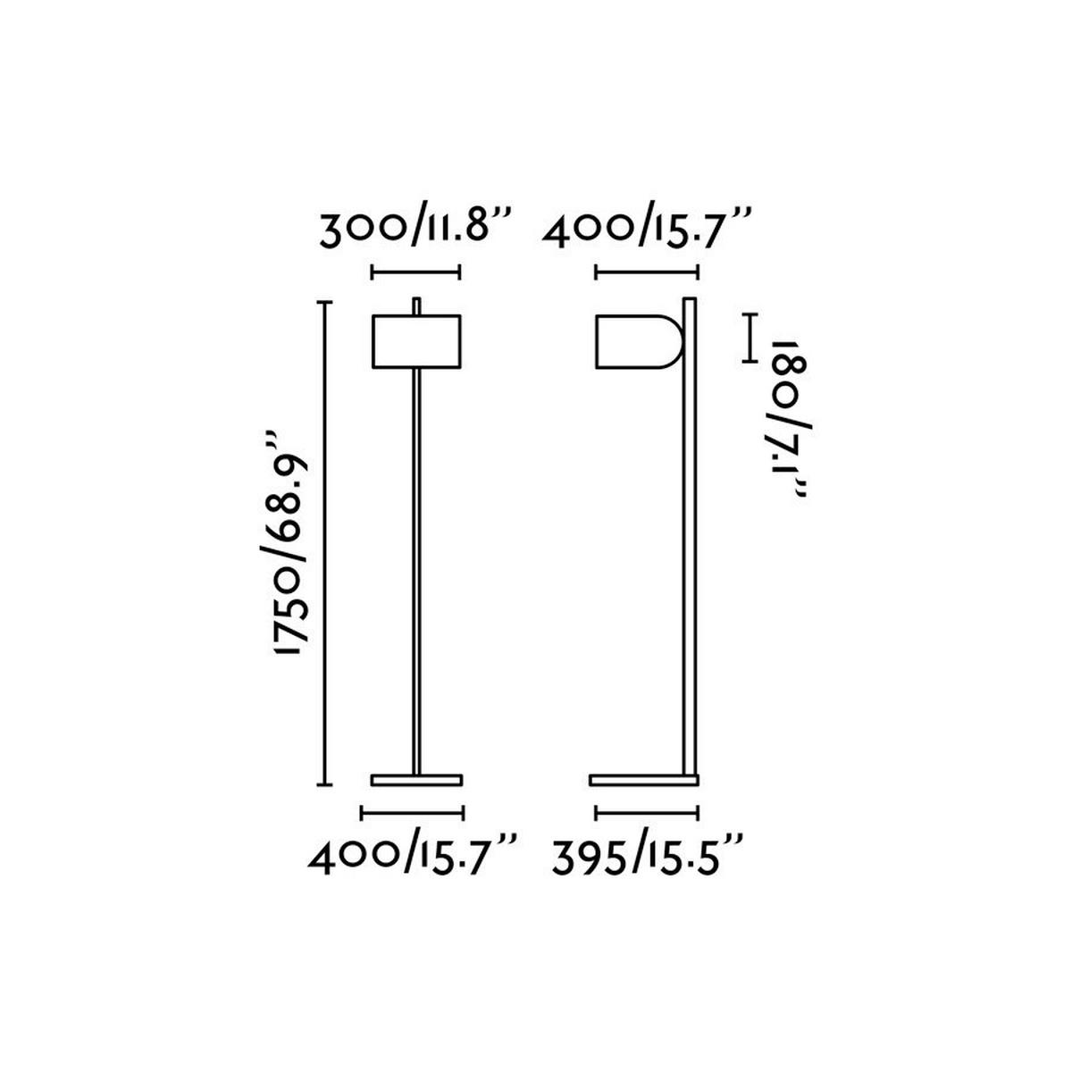 STEHLEUCHTE 30/40/175 cm   - Schwarz/Grau, Design, Textil/Metall (30/40/175cm)