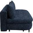 SCHLAFSOFA in Velours Dunkelblau  - Schwarz/Dunkelblau, Design, Holz/Textil (213/89/105cm) - Novel