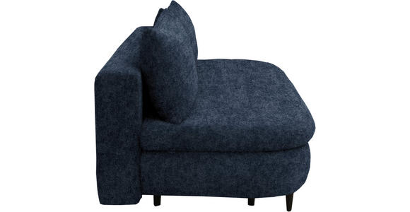 SCHLAFSOFA in Velours Dunkelblau - Schwarz/Dunkelblau, Design, Holz/Textil (213/89/105cm) - Novel