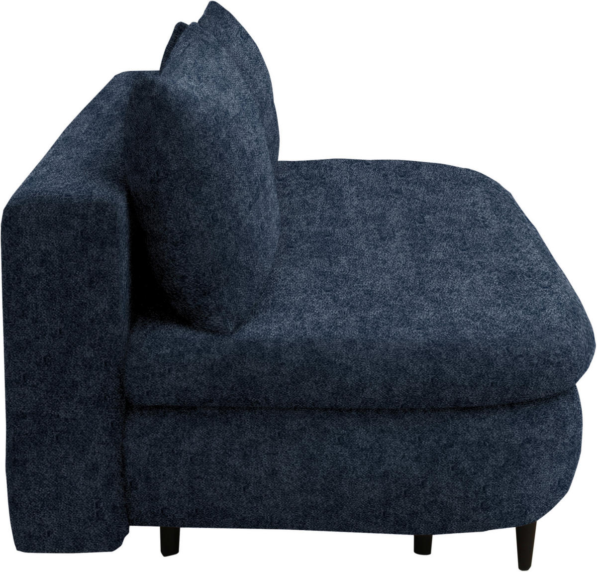 SCHLAFSOFA in Velours Dunkelblau  - Schwarz/Dunkelblau, Design, Holz/Textil (213/89/105cm) - Novel