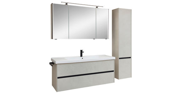 WASCHTISCHKOMBI 121 cm  - Sandfarben/Weiß, Design, Keramik/Holzwerkstoff (121cm) - Dieter Knoll