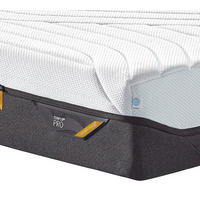 VISCOMATRATZE Pro® Coolquilt 180/200 cm Höhe ca. 23 cm  - Anthrazit/Weiß, Basics, Textil (180/200cm) - Tempur