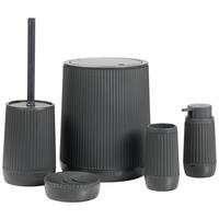 BAD-ACCESSOIRE-SET Kunststoff  - Anthrazit, Design, Kunststoff - Novel