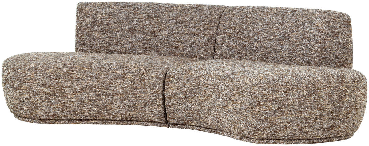 BIGSOFA Batavier in Webstoff Hellbraun  - Hellbraun, Design, Textil (254/74/122cm) - Livetastic
