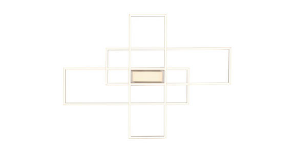 LED-DECKENLEUCHTE 100/75/7,5 cm - Nickelfarben, Design, Kunststoff/Metall (100/75/7,5cm) - Novel