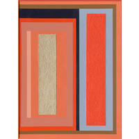 OLJEMÅLNING 70/100 cm  - orange/röd, Design, metall/textil (70/100cm) - Monee