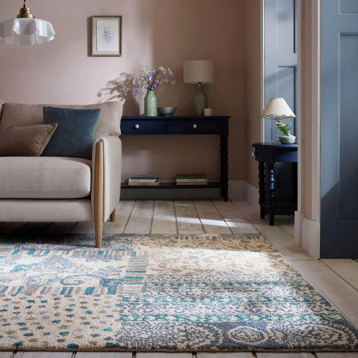 WOLLTEPPICH 120/170 cm Blau  - Blau, MODERN, Textil (120/170cm) - Xora