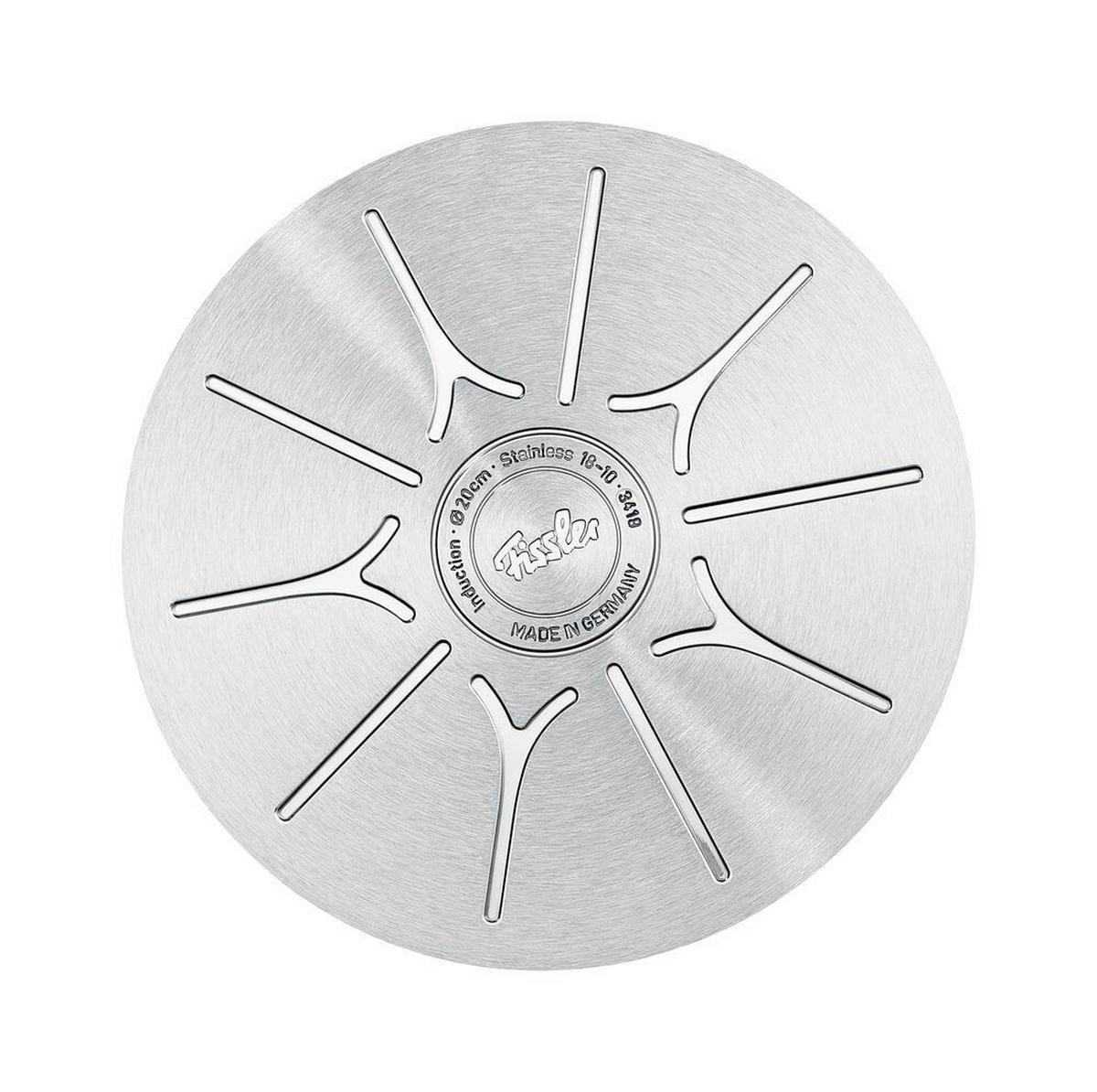 KOCHTOPFSET ORIGINAL-PROFI COLLECTION® 5-teilig  - Silberfarben, Design, Metall - Fissler