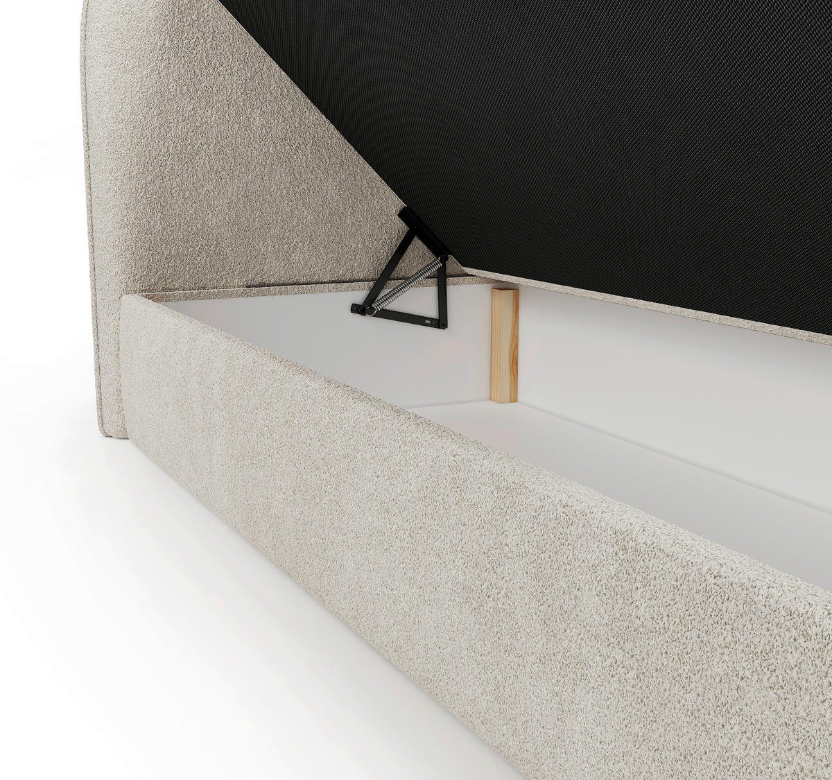 BOXBETT 180/200 cm  in Beige  - Beige/Schwarz, Design, Holz/Holzwerkstoff (180/200cm) - Chameo