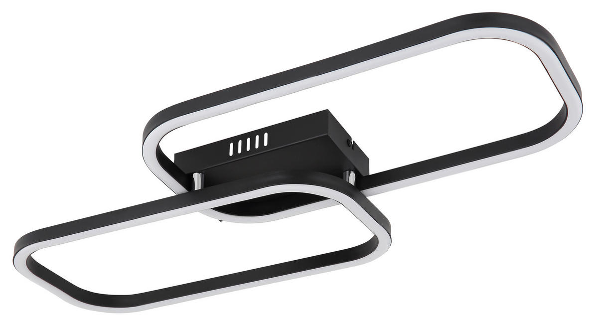 STROPNA LED-SVETILKA   //3000 K/230 V/ - črna/opal, Design, kovina/umetna masa (62,6/30,6/6cm)