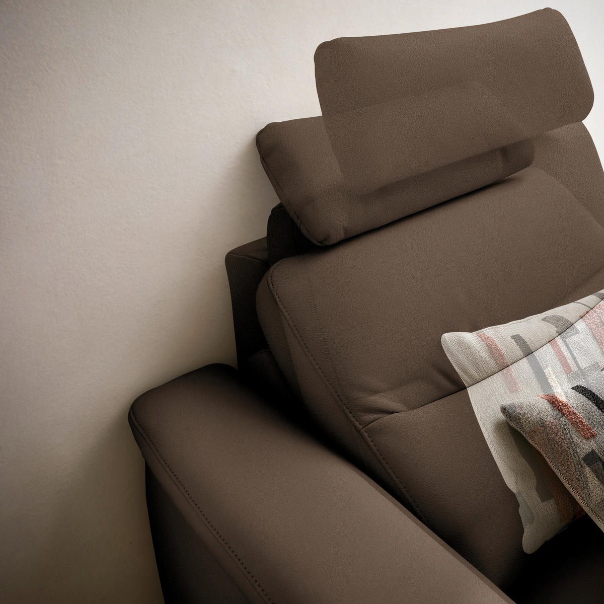 ECKSOFA  in Echtleder Braun  280/249 cm  - Anthrazit/Braun, Design, Leder/Metall (280/249cm) - Himolla Komfortklass