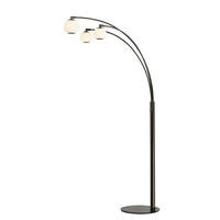 LED-STEHLEUCHTE Biarritz 87,5/162,5/52 cm  - Schwarzchrom, Design, Glas/Kunststoff (87,5/162,5/52cm)