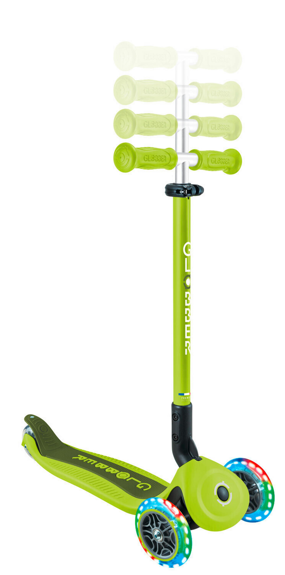 LAUFRAD GO-UP ACTIVE LIGHTS 3IN1  - Limette/Hellgrün, LIFESTYLE, Kunststoff/Metall (67/28/95,5cm) - GLOBBER