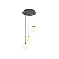 VISEČA SVETILKA  CAROLINE      30/120 cm      G9 - črna/bela, Basics, kovina/steklo (30/120cm)