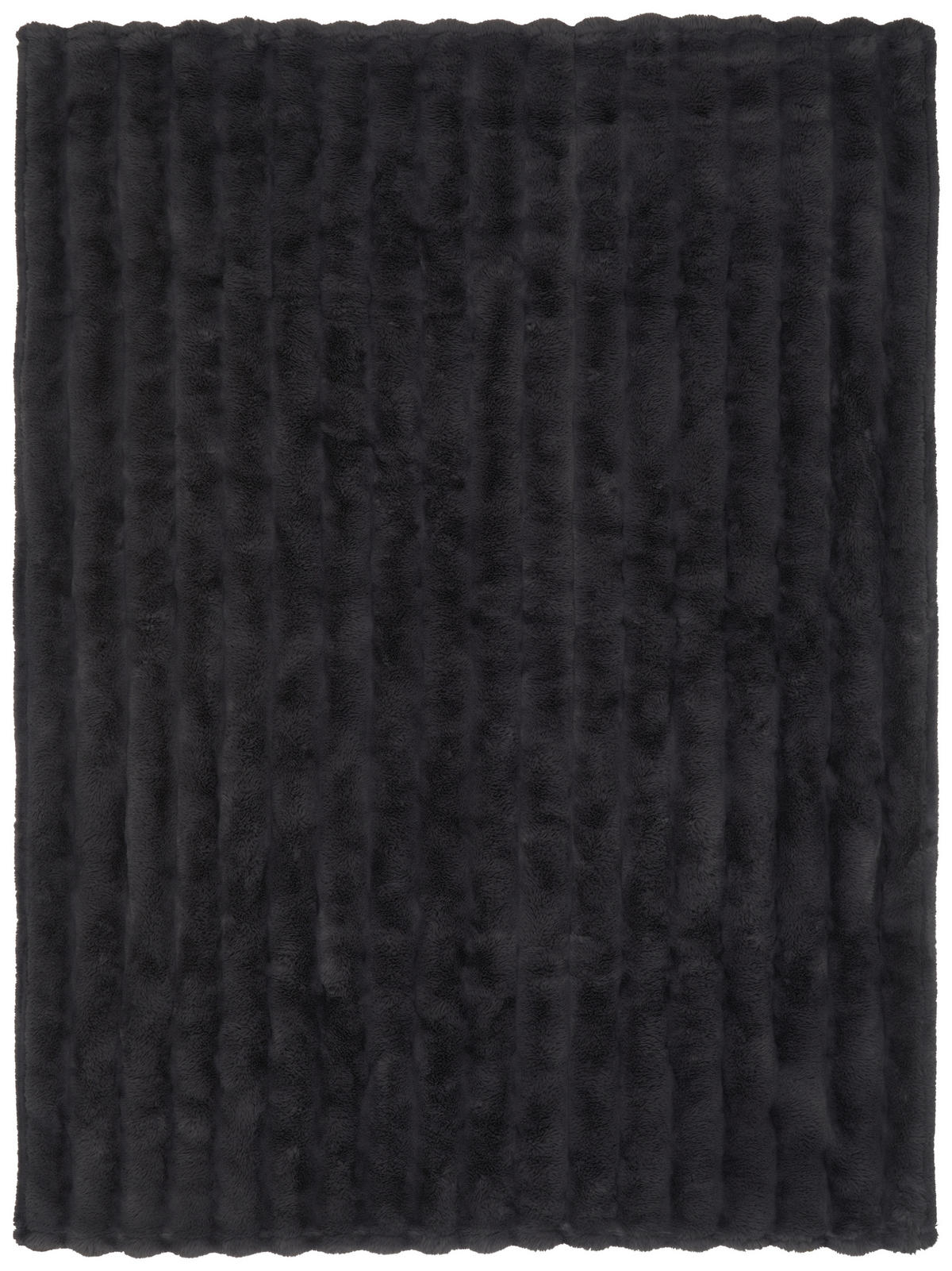 KOŽUŠINOVÁ DEKA, polyester, 150/200 cm - antracitová, textil (150/200cm) - Dieter Knoll