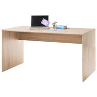 PISALNA MIZA leseni material hrast sonoma  - bela/hrast sonoma, Basics, leseni material (150/75/75cm) - Carryhome