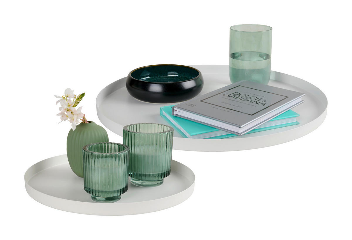 TABLETT 40/2 cm    - Weiß, Basics, Metall (40/2cm) - Ambia Home