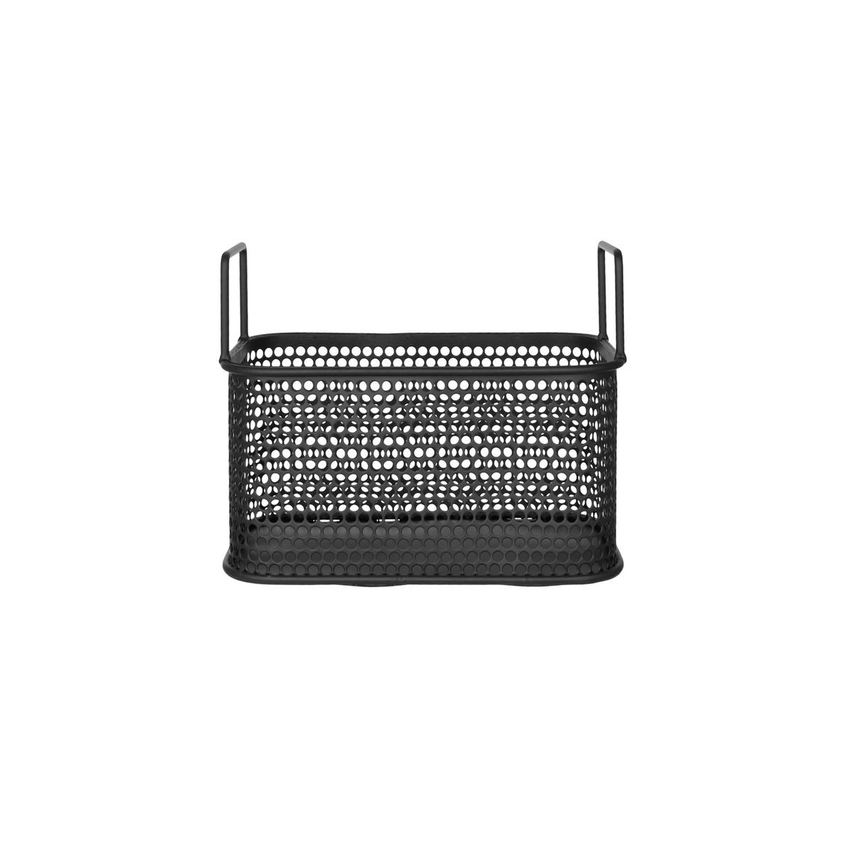 KOŠARICA ZA SHRANJEVANJE - črna, Basics, kovina (19,5/12,5/15,5cm) - Ambia Home