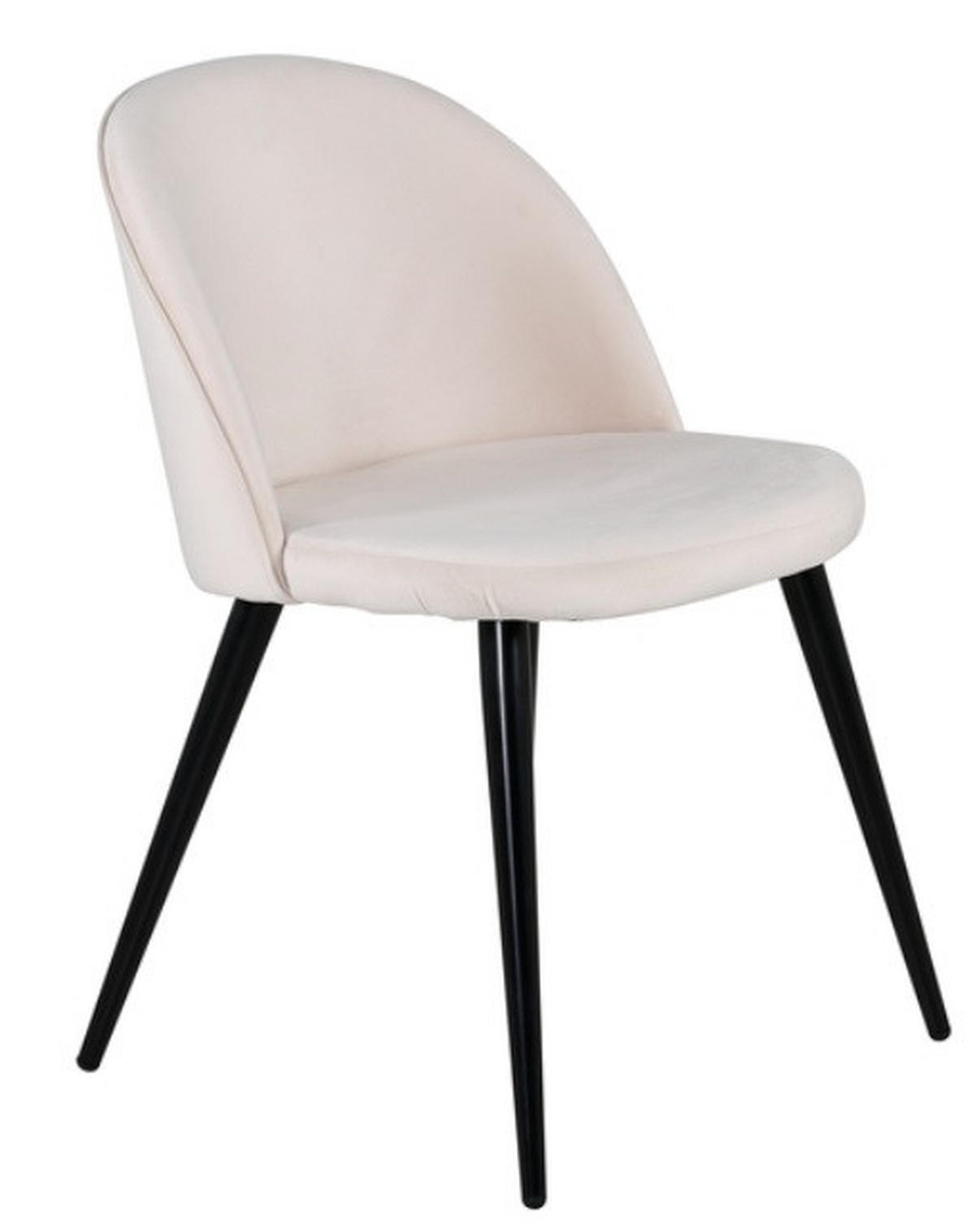 STOL stål sammet  - beige/svart, Design, metall/textil (50/76,5/57cm) - Best Price