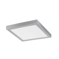 DECKENLEUCHTE FUEVA I 40/40/3 cm   - Silberfarben/Weiß, Design, Kunststoff/Metall (40/40/3cm) - Eglo