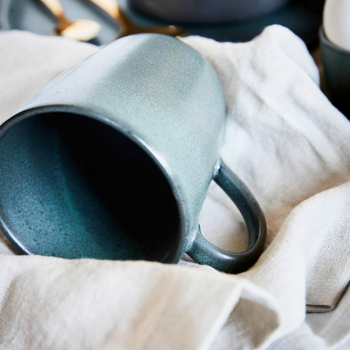 KAFFEEBECHERSET RAW 6-teilig  - Grün, Basics, Keramik (350ml) - Aida