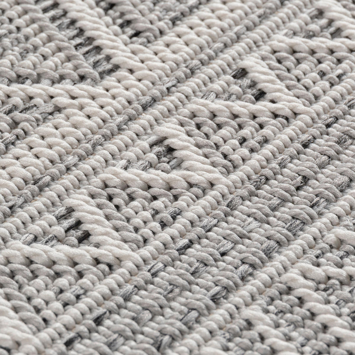 OUTDOORTEPPICH  Wohnzimmer 80 cm DESERT Grau rund  - Grau, Design, Textil (80cm) - Ayyildiz 